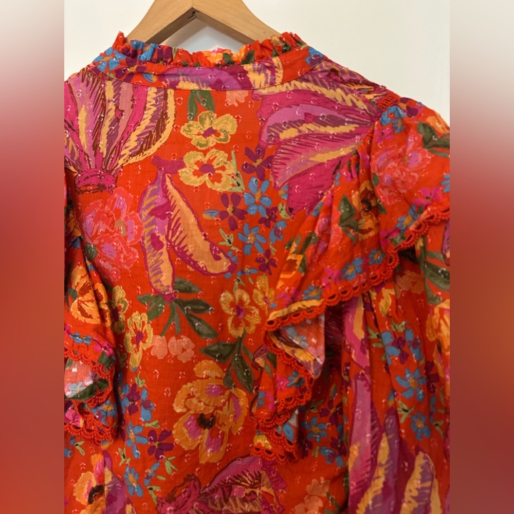 FARM Rio Red Spring Bananas Blouse - Picture 11 of 16